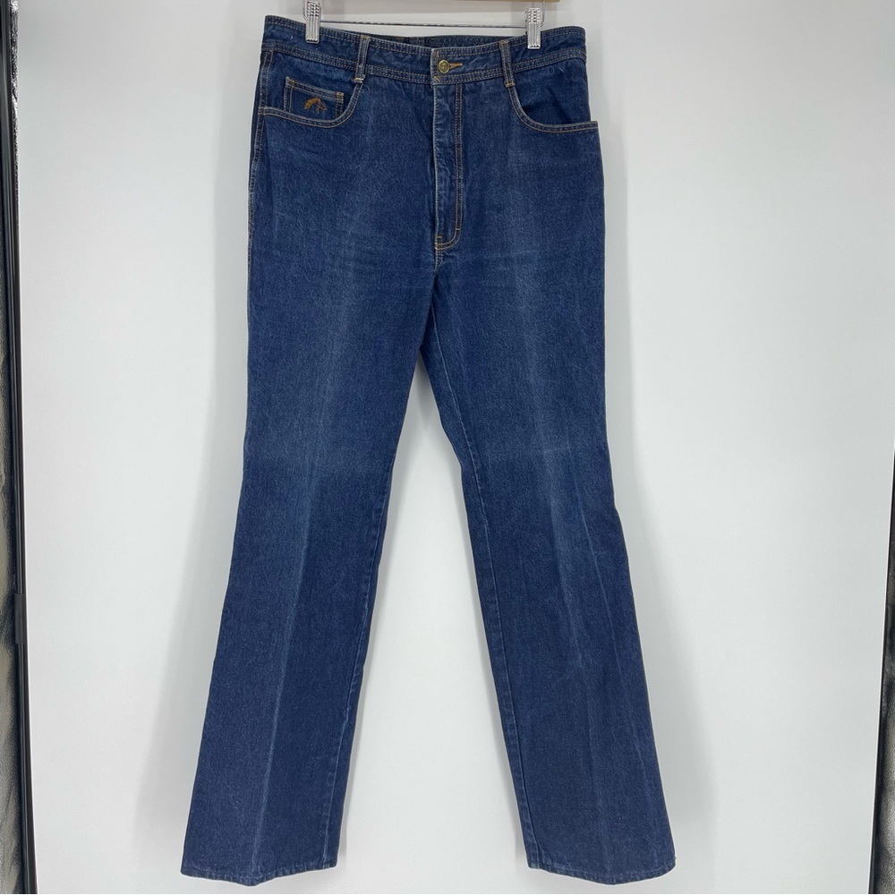 Jordache Vintage Horse Pocket Jeans Women Size 32* High Waist Denim Straight Leg